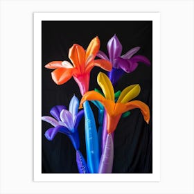 Bright Inflatable Flowers Iris 2 Art Print