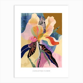 Colourful Flower Illustration Poster Everlasting Flower 2 Art Print