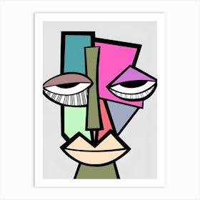 Abstract Face 1 Art Print