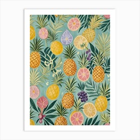 Abstract Pineapples Art Print