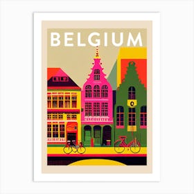 Belgium Vintage Travel Poster Art Print