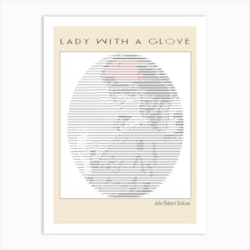 Ascii Art Minimalist – Lady With A Glove – John Robert Dicksee – Classic Painting Art Print