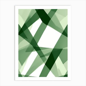 Tropical leaf inspired Abstract Green Wallpaper, 1260 Art Print