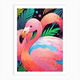 Flamingos Art Print