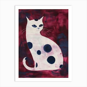 Polka Dot Cat 11 Art Print