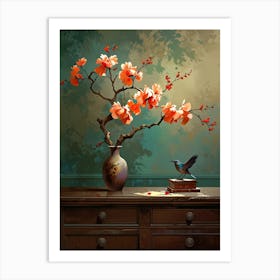 Bird In A Vase 1 Art Print