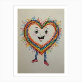 Rainbow Heart 7 Art Print