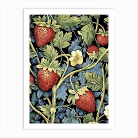 William Morris Strawberries Flowers Vintage  Art Print