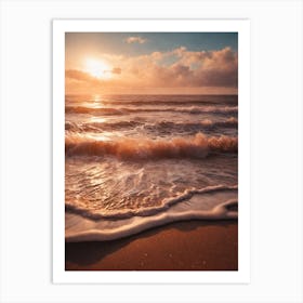 Sunset At The Beach 1 Art Print