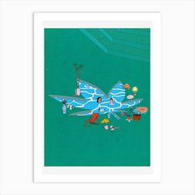 The Leaf Pool Art Print