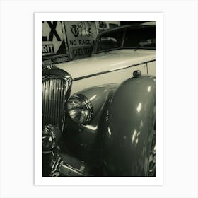 Classic Car In A Garage Art Print