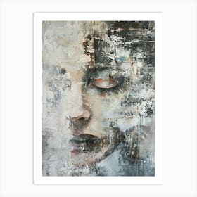 Abstract Of A Woman'S Face Art Print