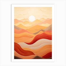 Abstract Desert Landscape Art Print