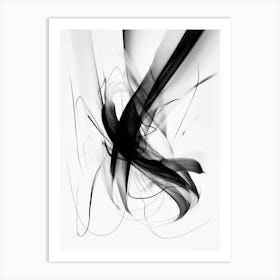 Abstract Black And White Painting Art Print