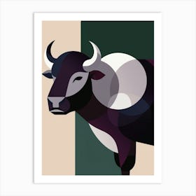 Bull Illustration Poster