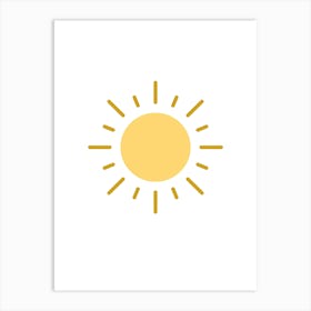 Sun Icon Vector Illustration Art Print