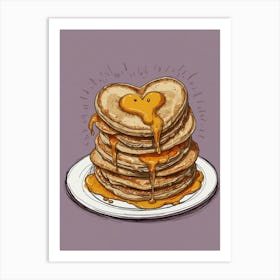 Heart Shaped Pancakes 8 Art Print