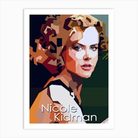 Nicole Kidman Hollywood Actress Retro Style Art Print