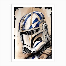 Captain Rex Star Wars Painting (8) Art Print
