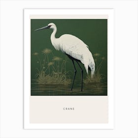 Ohara Koson Inspired Bird Painting Crane 4 Poster Art Print