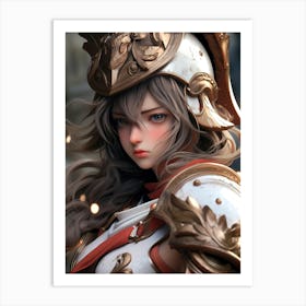 Girl In Armor 3 Art Print