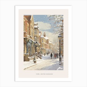 Vintage Winter Poster York United Kingdom 1 Affiche