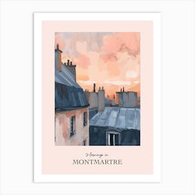 Mornings In Montmartre Rooftops Morning Skyline 2 Art Print