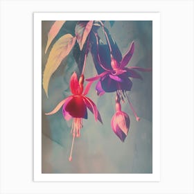 Iridescent Flower Fuchsia 1 Art Print