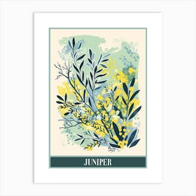 Juniper Tree Flat Illustration 3 Poster Art Print