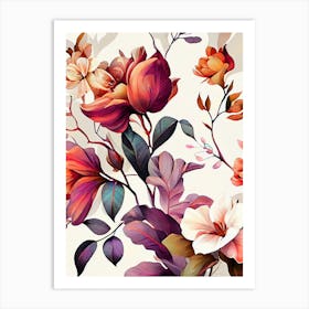 Floral Painting nature flowers Art Print