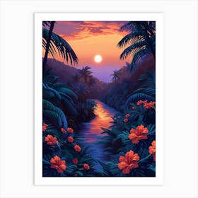 Tropical Sunset 3 Art Print