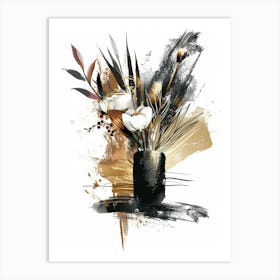 Abstract Flowers In A Vase 4 Art Print