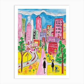 Seoul, Dreamy Storybook Illustration 3 Art Print
