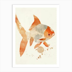 Charming Nursery Kids Animals Goldfish 2 Art Print