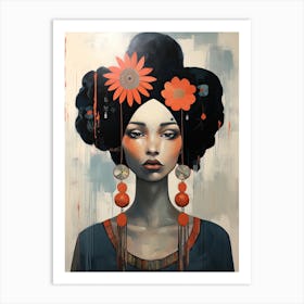 Flower Girl | Boho print Art Print