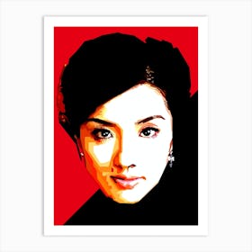 Chinese Traditional Woman In Red Art Print