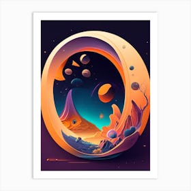 Cosmic Comic Space Space Art Print