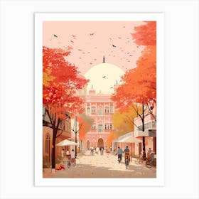 Dehli In Autumn Fall Travel Art 3 Art Print