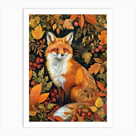 Solitary Fox In The Autumn 11 Art Print