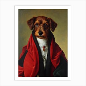 Irish Terrier Renaissance Portrait Oil Painting Art Print
