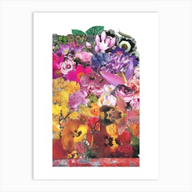 Rainbow Flowers Art Print