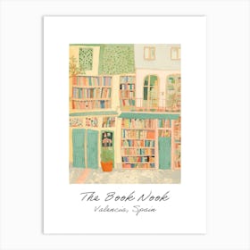 Valencia, Spain The Book Nook Pastel Colours 3 Poster Art Print
