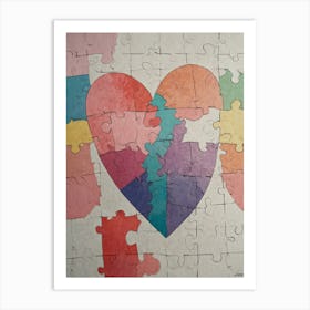 Heart Puzzle Art Print