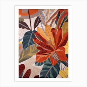 Fall Botanicals Amaryllis 3 Art Print