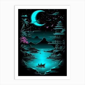 Asian Night Art Print