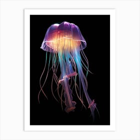 Box Jellyfish Neon Glow 3 Art Print