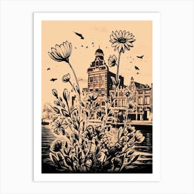 Amsterdam, Flower Collage 1 Art Print