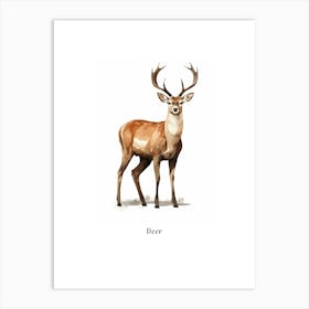 Deer Kids Animal Poster Art Print