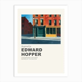 Museum Poster Inspired By Edward Hopper 2 Art Print