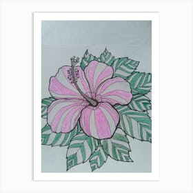 Hibiscus Flower Art Print